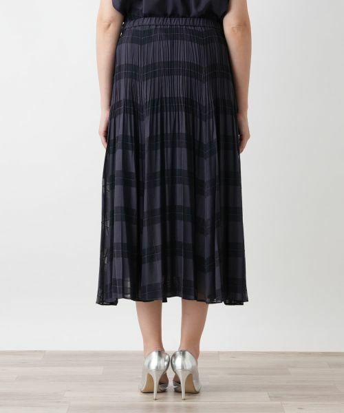Leilian PLUS HOUSE / レリアンプラスハウス ロング・マキシ丈スカート | チェックフレアスカート【BOURGE】 | 詳細9