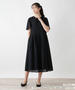 Leilian PLUS HOUSE / レリアンプラスハウス ドレス | チェックフレアワンピース【BOURGE】