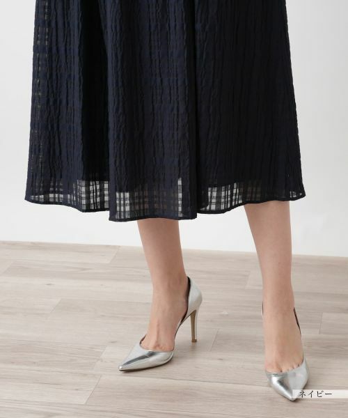 Leilian PLUS HOUSE / レリアンプラスハウス ドレス | チェックフレアワンピース【BOURGE】 | 詳細14