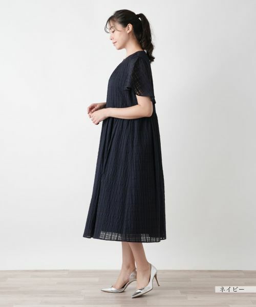 Leilian PLUS HOUSE / レリアンプラスハウス ドレス | チェックフレアワンピース【BOURGE】 | 詳細5