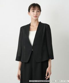 Leilian PLUS HOUSE / レリアンプラスハウス テーラードジャケット | ノーカラーシアージャケット【BOURGE】