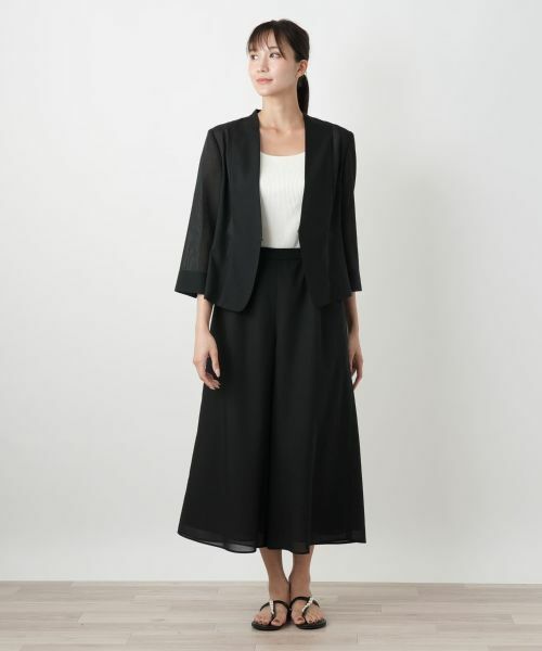 Leilian PLUS HOUSE / レリアンプラスハウス テーラードジャケット | ノーカラーシアージャケット【BOURGE】 | 詳細1