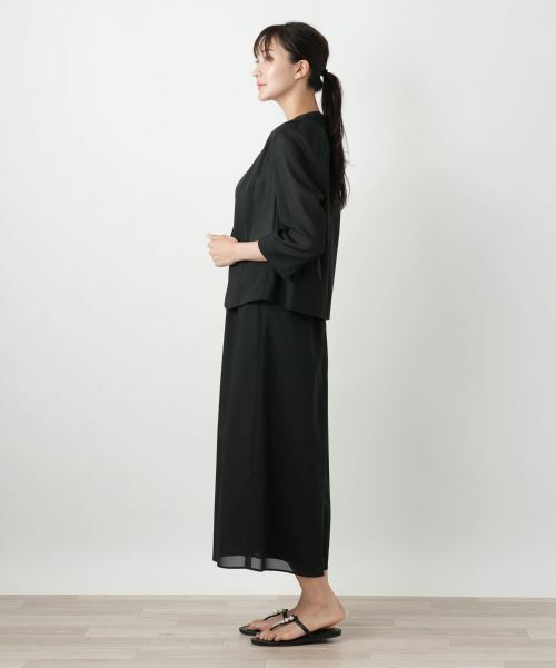 Leilian PLUS HOUSE / レリアンプラスハウス テーラードジャケット | ノーカラーシアージャケット【BOURGE】 | 詳細2