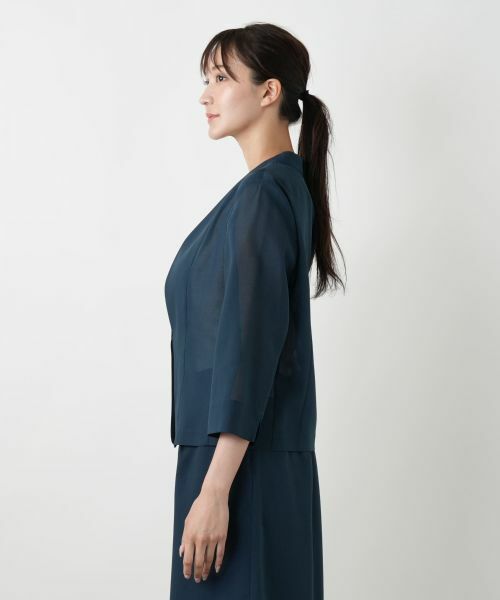 Leilian PLUS HOUSE / レリアンプラスハウス テーラードジャケット | ノーカラーシアージャケット【BOURGE】 | 詳細8