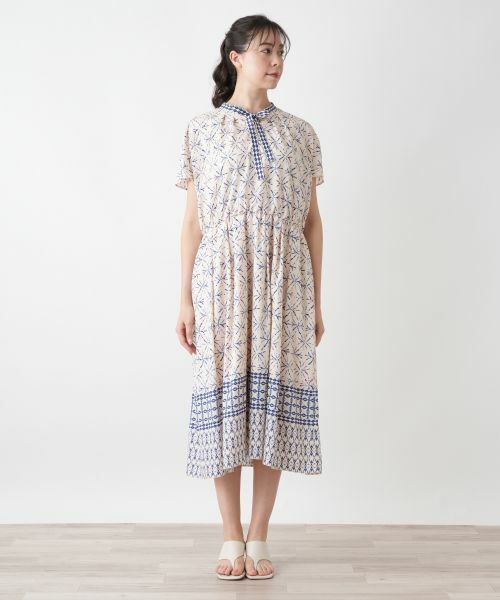 Leilian PLUS HOUSE / レリアンプラスハウス ドレス | 【店舗人気】幾何学柄ワンピース【BOURGE】 | 詳細2