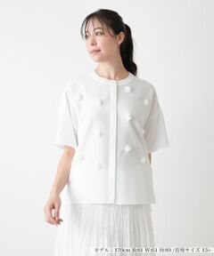 Leilian PLUS HOUSE / レリアンプラスハウス シャツ・ブラウス | フラワーモチーフブラウス【BOURGE】