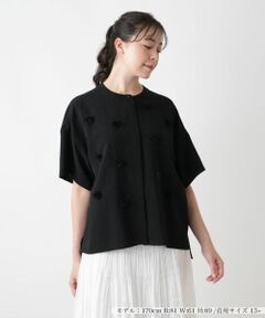 Leilian PLUS HOUSE / レリアンプラスハウス シャツ・ブラウス | フラワーモチーフブラウス【BOURGE】