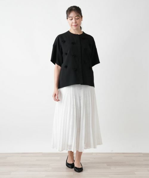 Leilian PLUS HOUSE / レリアンプラスハウス シャツ・ブラウス | フラワーモチーフブラウス【BOURGE】 | 詳細1