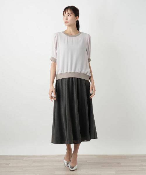 Leilian PLUS HOUSE / レリアンプラスハウス ミニ・ひざ丈スカート | フレアロングスカート【BOURGE】 | 詳細1