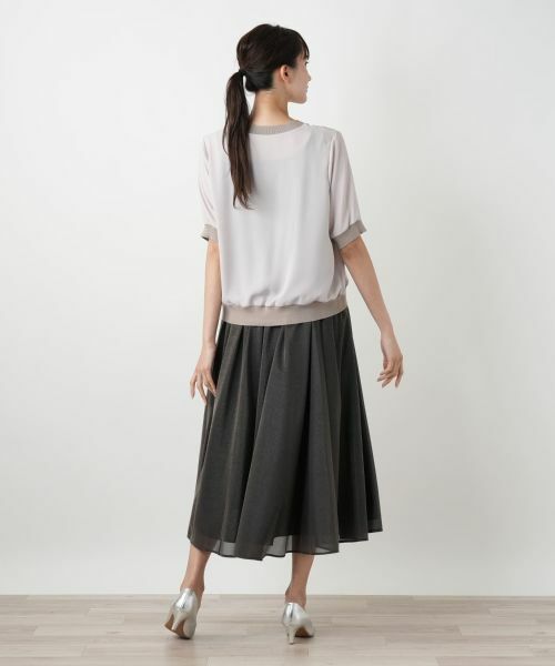 Leilian PLUS HOUSE / レリアンプラスハウス ミニ・ひざ丈スカート | フレアロングスカート【BOURGE】 | 詳細3