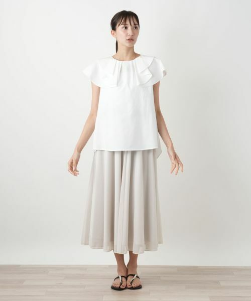 Leilian PLUS HOUSE / レリアンプラスハウス ミニ・ひざ丈スカート | フレアロングスカート【BOURGE】 | 詳細4