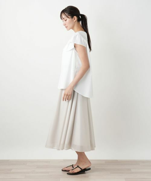 Leilian PLUS HOUSE / レリアンプラスハウス ミニ・ひざ丈スカート | フレアロングスカート【BOURGE】 | 詳細5