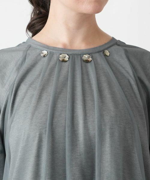 Leilian PLUS HOUSE / レリアンプラスハウス カットソー | チュールレイヤードカットソー【BOURGE】 | 詳細13