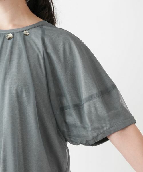 Leilian PLUS HOUSE / レリアンプラスハウス カットソー | チュールレイヤードカットソー【BOURGE】 | 詳細15
