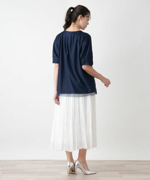 Leilian PLUS HOUSE / レリアンプラスハウス カットソー | チュールレイヤードカットソー【BOURGE】 | 詳細6