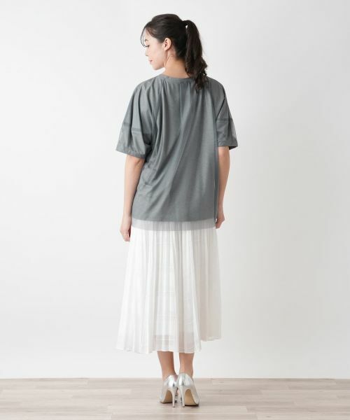 Leilian PLUS HOUSE / レリアンプラスハウス カットソー | チュールレイヤードカットソー【BOURGE】 | 詳細9