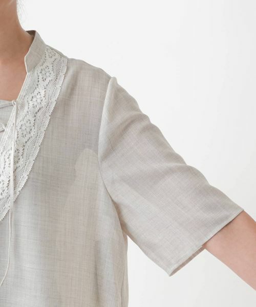 Leilian PLUS HOUSE / レリアンプラスハウス シャツ・ブラウス | レースアップブラウス【BOURGE】 | 詳細12