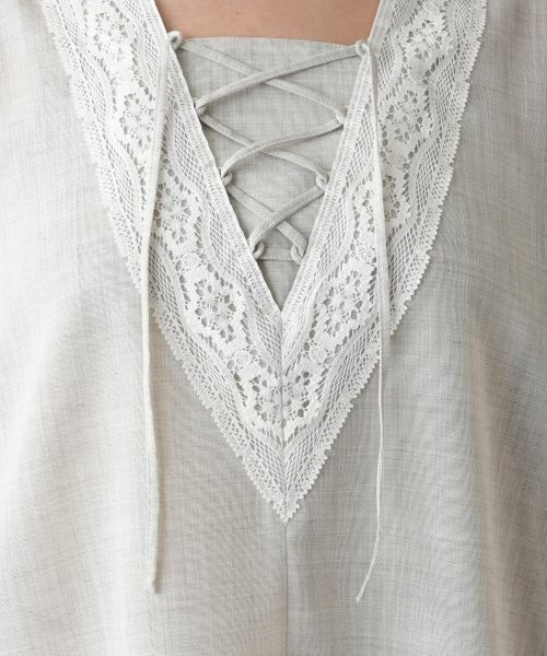 Leilian PLUS HOUSE / レリアンプラスハウス シャツ・ブラウス | レースアップブラウス【BOURGE】 | 詳細14