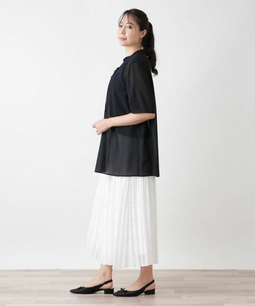 Leilian PLUS HOUSE / レリアンプラスハウス シャツ・ブラウス | レースアップブラウス【BOURGE】 | 詳細2