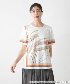 Leilian PLUS HOUSE / レリアンプラスハウス Tシャツ | プリントカットソー【ROCHAS Premiere】