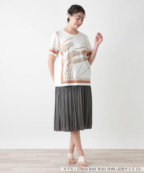 Leilian PLUS HOUSE / レリアンプラスハウス Tシャツ | プリントカットソー【ROCHAS Premiere】 | 詳細4