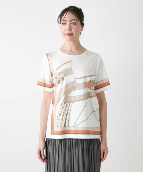 Leilian PLUS HOUSE / レリアンプラスハウス Tシャツ | プリントカットソー【ROCHAS Premiere】 | 詳細7