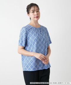 Leilian PLUS HOUSE / レリアンプラスハウス カットソー | 幾何学柄カットソー【ROCHAS Premiere】