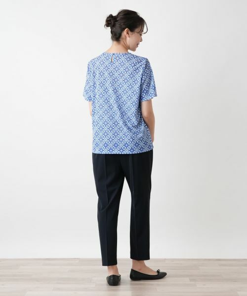 Leilian PLUS HOUSE / レリアンプラスハウス カットソー | 幾何学柄カットソー【ROCHAS Premiere】 | 詳細3