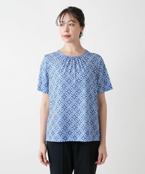 Leilian PLUS HOUSE / レリアンプラスハウス カットソー | 幾何学柄カットソー【ROCHAS Premiere】 | 詳細4