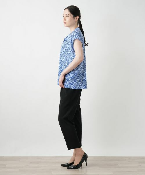 Leilian PLUS HOUSE / レリアンプラスハウス カットソー | 幾何学柄ボウタイブラウス【ROCHAS Premiere】 | 詳細2