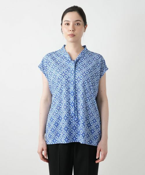 Leilian PLUS HOUSE / レリアンプラスハウス カットソー | 幾何学柄ボウタイブラウス【ROCHAS Premiere】 | 詳細4