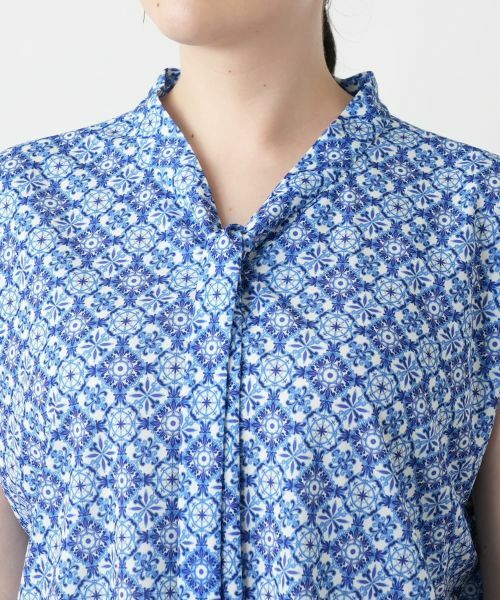 Leilian PLUS HOUSE / レリアンプラスハウス カットソー | 幾何学柄ボウタイブラウス【ROCHAS Premiere】 | 詳細7