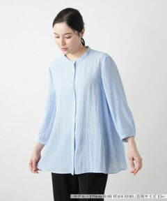 Leilian PLUS HOUSE / レリアンプラスハウス シャツ・ブラウス | バンドカラーブラウス【ROCHAS Premiere】