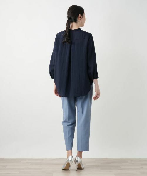 Leilian PLUS HOUSE / レリアンプラスハウス シャツ・ブラウス | バンドカラーブラウス【ROCHAS Premiere】 | 詳細6