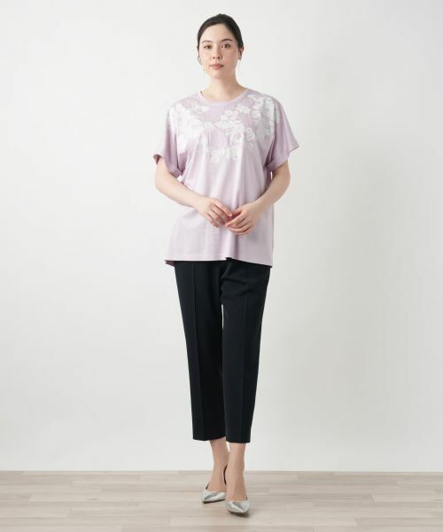 Leilian PLUS HOUSE / レリアンプラスハウス カットソー | フラワーモチーフカットソー【MUSE BY ROCHAS Premiere】 | 詳細1