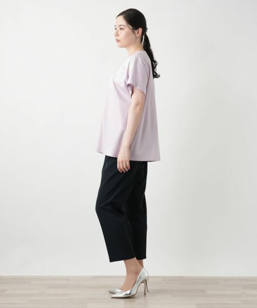 Leilian PLUS HOUSE / レリアンプラスハウス カットソー | フラワーモチーフカットソー【MUSE BY ROCHAS Premiere】 | 詳細2