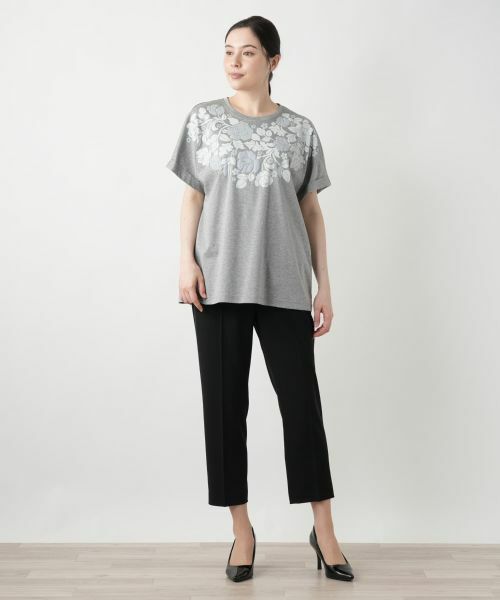 Leilian PLUS HOUSE / レリアンプラスハウス カットソー | フラワーモチーフカットソー【MUSE BY ROCHAS Premiere】 | 詳細4