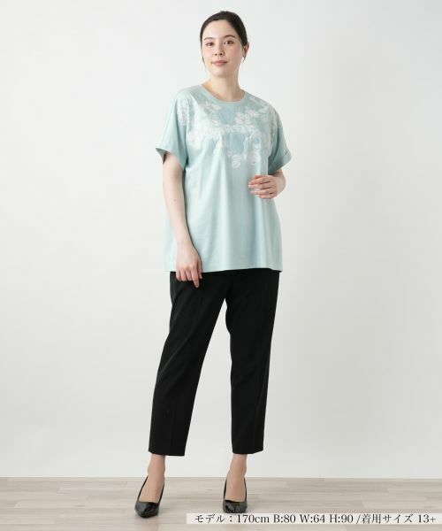 Leilian PLUS HOUSE / レリアンプラスハウス カットソー | フラワーモチーフカットソー【MUSE BY ROCHAS Premiere】 | 詳細7