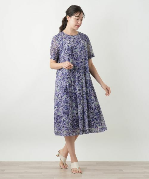 Leilian PLUS HOUSE / レリアンプラスハウス ドレス | 花柄フレアワンピース【ERICA】 | 詳細1