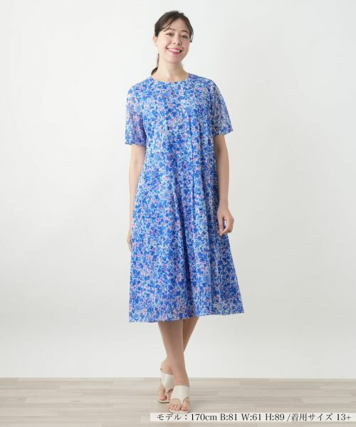 Leilian PLUS HOUSE / レリアンプラスハウス ドレス | 花柄フレアワンピース【ERICA】 | 詳細4