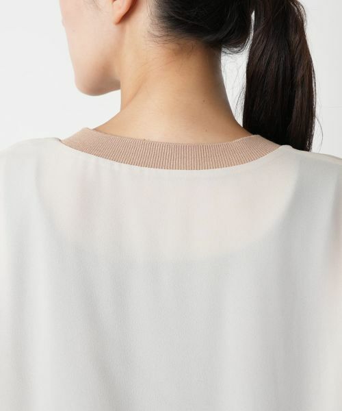 Leilian PLUS HOUSE / レリアンプラスハウス カットソー | リブ切替シアープルオーバー【BOURGE】 | 詳細14