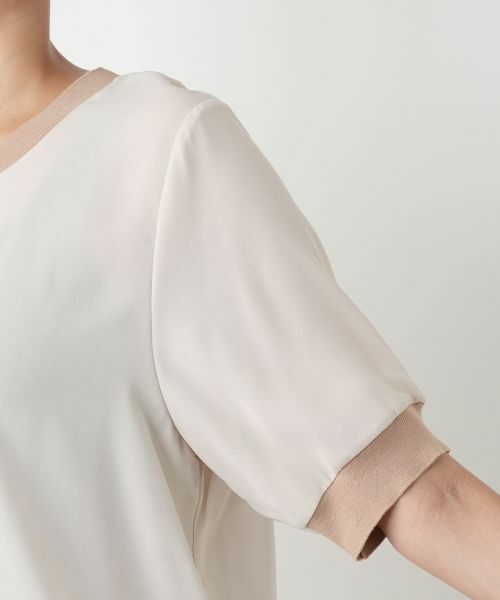 Leilian PLUS HOUSE / レリアンプラスハウス カットソー | リブ切替シアープルオーバー【BOURGE】 | 詳細15