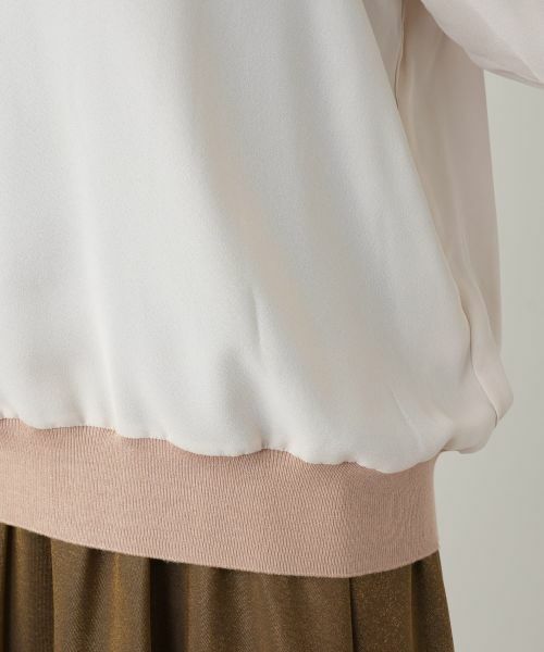 Leilian PLUS HOUSE / レリアンプラスハウス カットソー | リブ切替シアープルオーバー【BOURGE】 | 詳細16