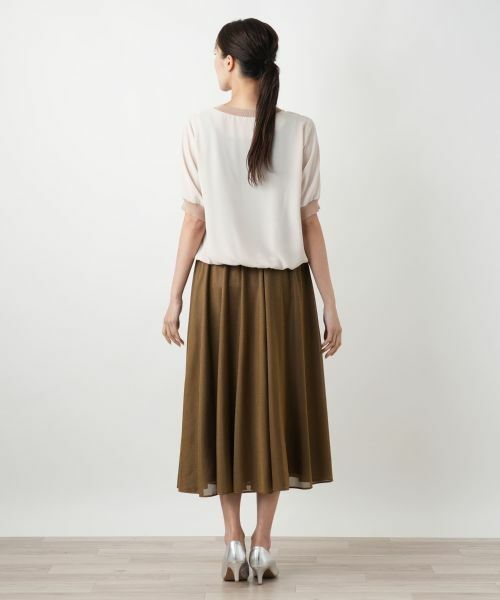 Leilian PLUS HOUSE / レリアンプラスハウス カットソー | リブ切替シアープルオーバー【BOURGE】 | 詳細9