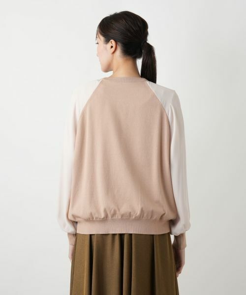 Leilian PLUS HOUSE / レリアンプラスハウス カーディガン・ボレロ | 異素材切り替えカーディガン【BOURGE】 | 詳細12