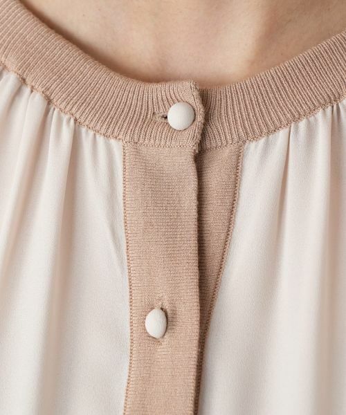 Leilian PLUS HOUSE / レリアンプラスハウス カーディガン・ボレロ | 異素材切り替えカーディガン【BOURGE】 | 詳細17