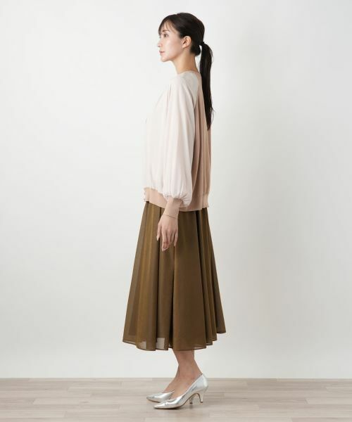 Leilian PLUS HOUSE / レリアンプラスハウス カーディガン・ボレロ | 異素材切り替えカーディガン【BOURGE】 | 詳細8