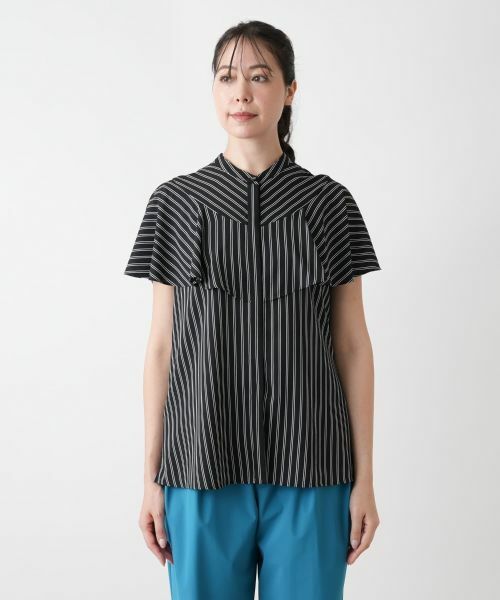 Leilian PLUS HOUSE / レリアンプラスハウス シャツ・ブラウス | ストライプ切替ブラウス【BOURGE】 | 詳細4