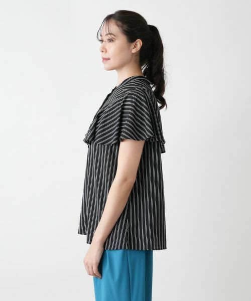 Leilian PLUS HOUSE / レリアンプラスハウス シャツ・ブラウス | ストライプ切替ブラウス【BOURGE】 | 詳細5