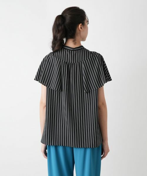 Leilian PLUS HOUSE / レリアンプラスハウス シャツ・ブラウス | ストライプ切替ブラウス【BOURGE】 | 詳細6